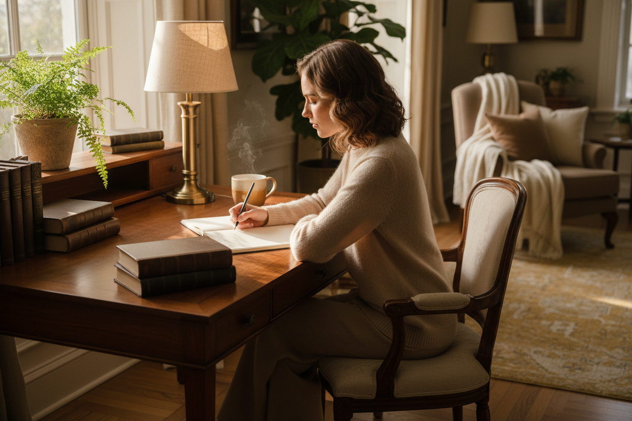 Estudo Cozy Premium - 4K Ultrarealista